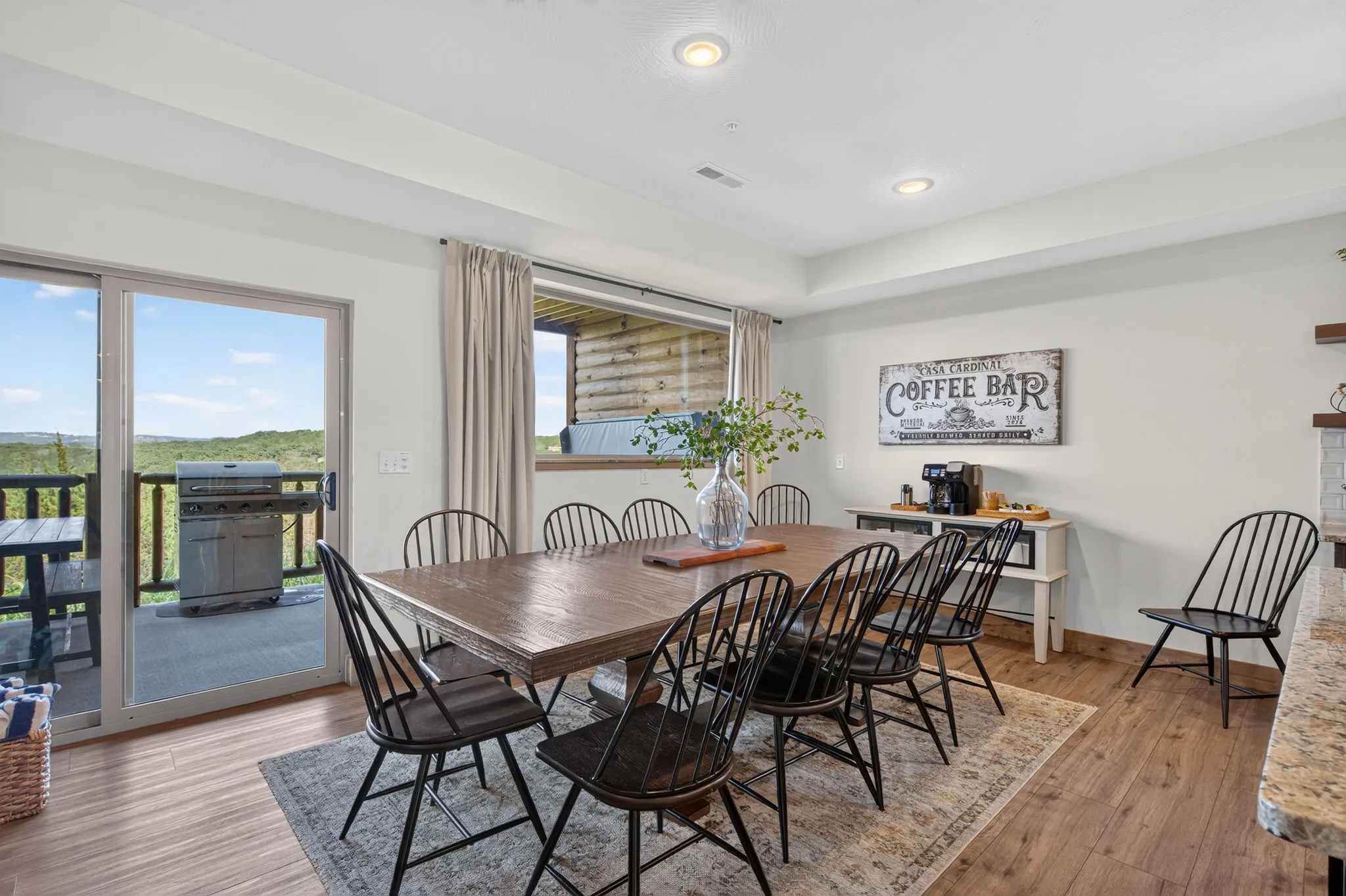 Dining table set for gathering