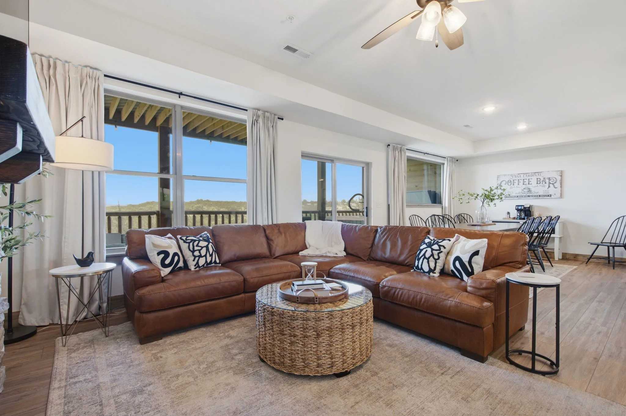 Living room seating made for conversation and comfort